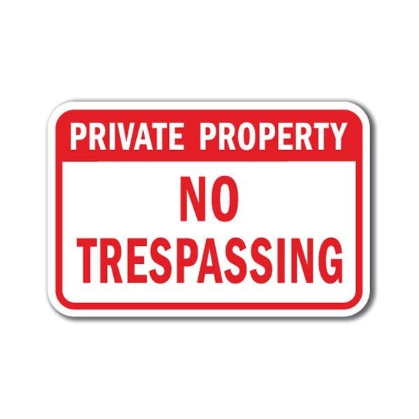 Signmission Safety Sign, 12 in Height, Aluminum, Private Prop - P P N T1 A-1218 Private Prop - P P N T1 - main